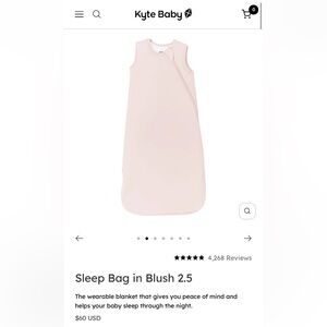 Kyte Baby - Set of 2!! - Sleep Bags 2.5 Tog - Blush - Size Medium